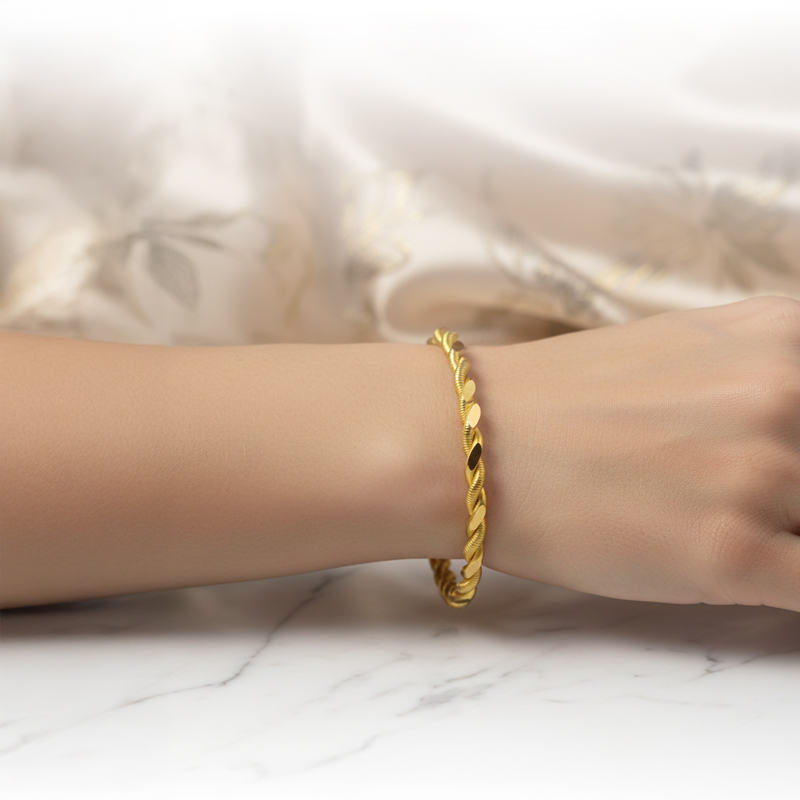 Altın Zincir Burma Bilezik