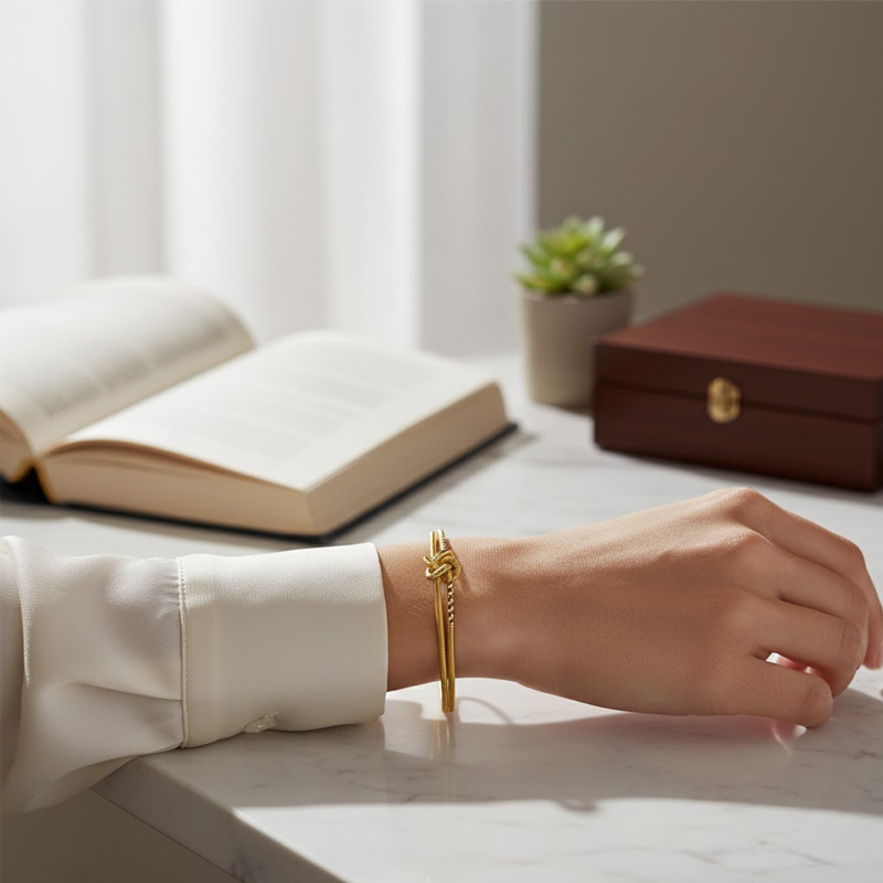 Düğüm Başak Altın Bilezik