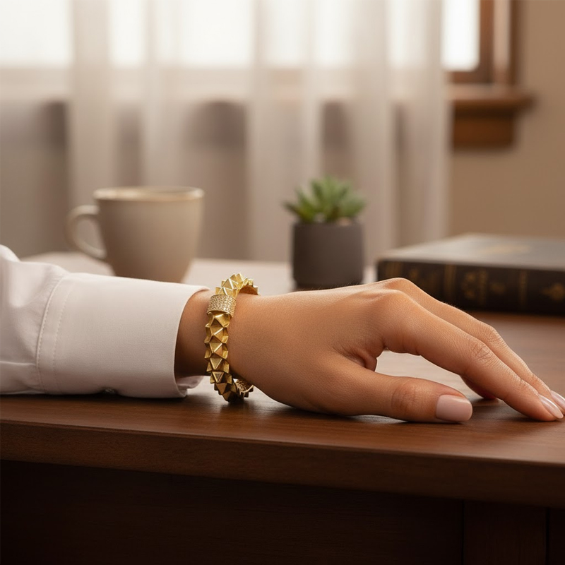 Vida Detaylı Altın Bilezik