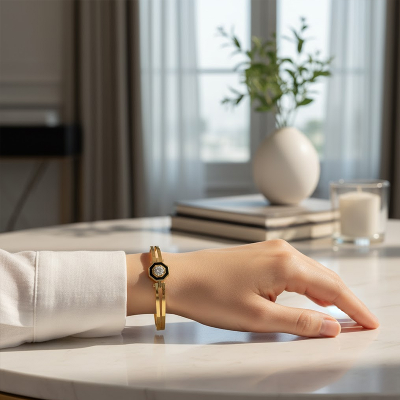 Mineli Spor Altın Bilezik