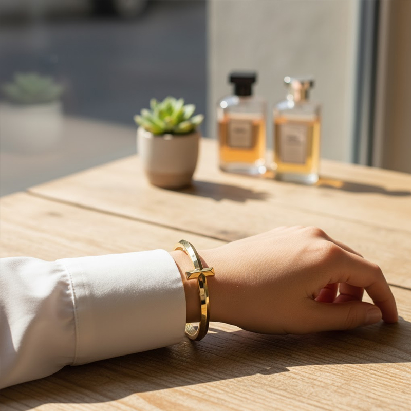 Zirgon Taşlı Altın Bilezik