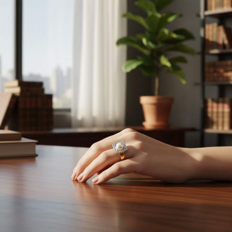 üç Sıra Taşlı Altın Yüzük