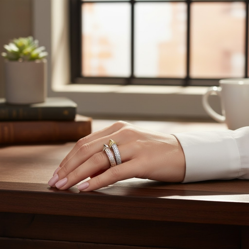 Altın Tamtur Taşlı Yüzük