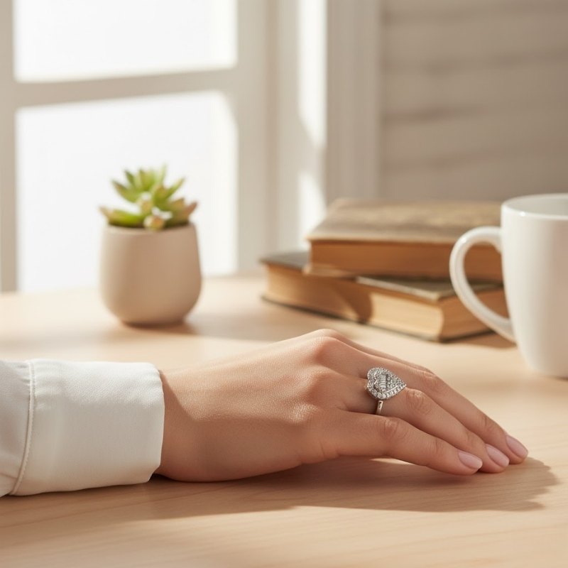 Altın Taşlı Renki Yüzük