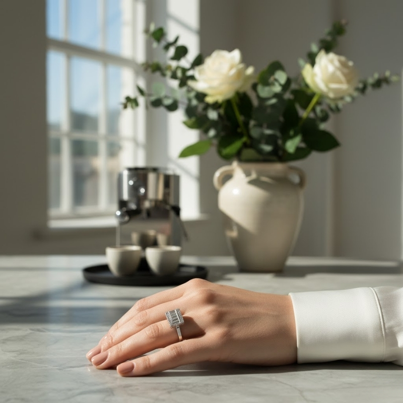 Büyük  İncili Altın Yüzük