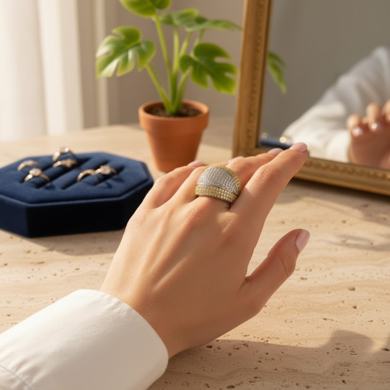 Taşlı Tuğra Altın Kolye