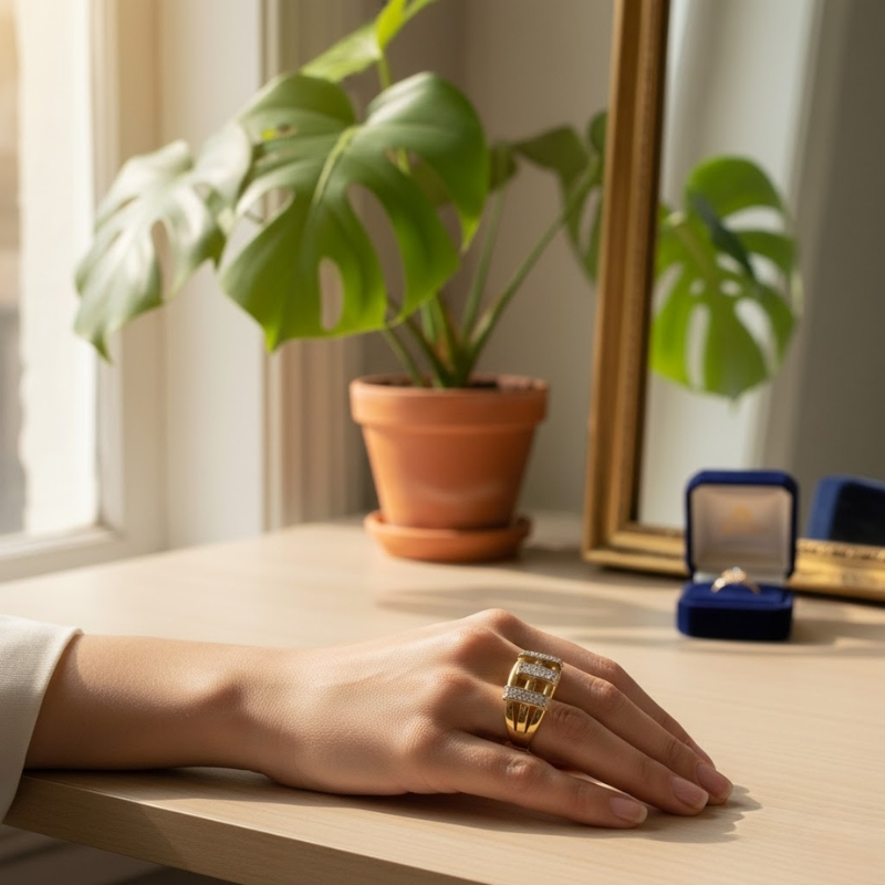 Söğütlü Silver Altın Yüzük