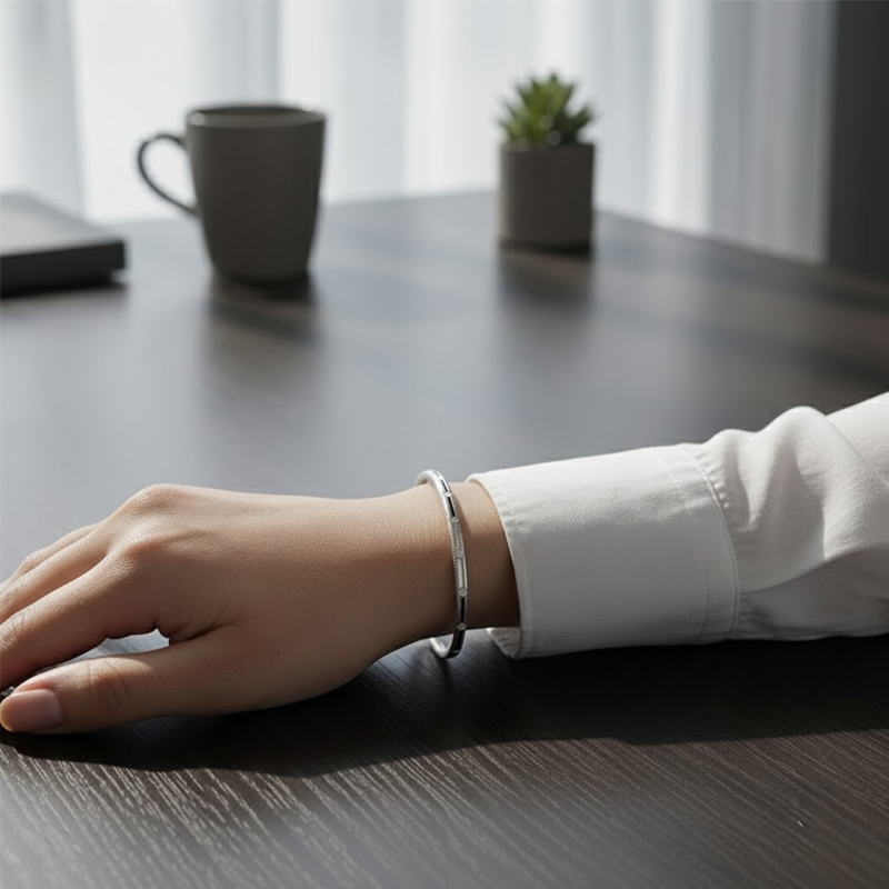 Şeritli Burma Altın Bilezik